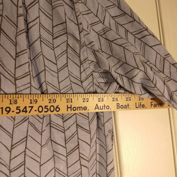 Orvis shirt mens L Large blue striped hemp blend classic fit stretch hiking - Picture 4 of 10